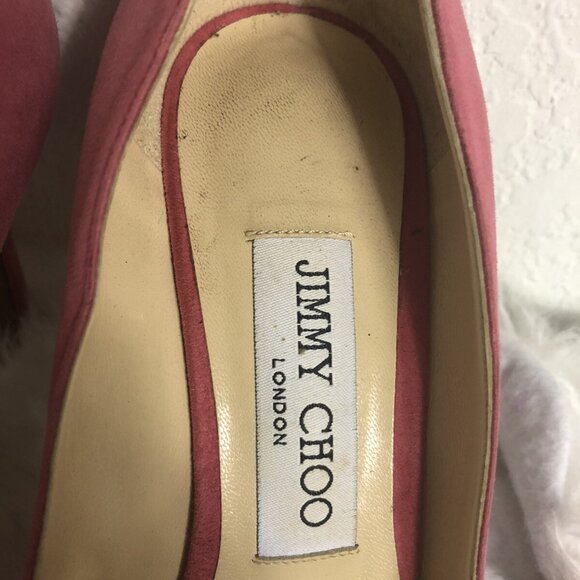 Jimmy Choo Womens Pink 3'' Suede Stiletto Heels - Picture 3 of 7